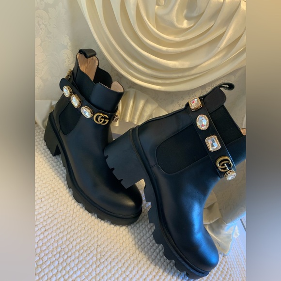 GUCCI CHELSEA JEWELS EMBELISHED - Picture 1 of 11